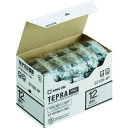「テプラ」PROテープ エコパック(5個入)/透明/黒文字 ST12K5P テープ幅:12mm キングジム
