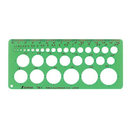 テンプレート 円定規 TB-4 66005 小 シンワ