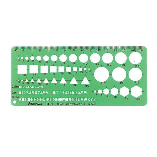 テンプレート 一般総合定規 66021 TH-1 シンワ