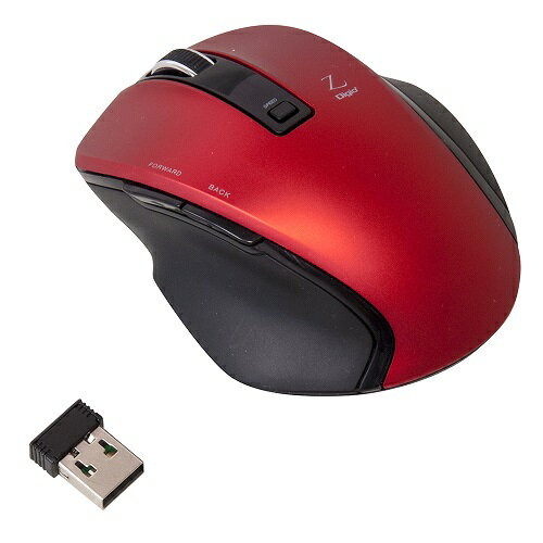 小型無線5ボタンBlueLEDマウス MUS-RKF119R レッド Digio2 小型無線5ボタンBlueLEDマウス MUS-RKF119R レッド Digio2