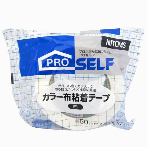 カラー布粘着テープ No.756 50mmx25m 30P J5397 白 ニトムズ