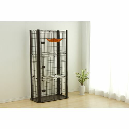 カラースリムケージ 3段 P-CSC-903 ブラウン ブラウン 3段 アイリスオーヤマ