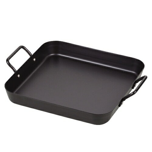 IHでもガスでも使える鉄製角型プレート25×25cm HB-4514 プレート パール金属