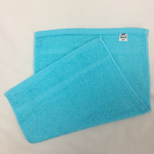 【日本製】カラーおしぼりタオル 12枚 サックス 12枚入り 東進