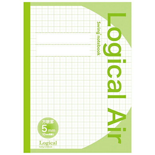 エアーノート/セミB5/方眼 HB5-H502-G グリーン 方眼5mm ロジカル