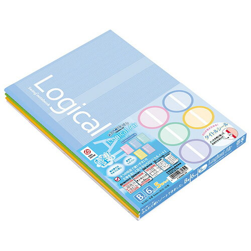 エアーノート/セミB5/ペールトーン/30枚/5P ノ-B585B-5P B罫 ロジカル