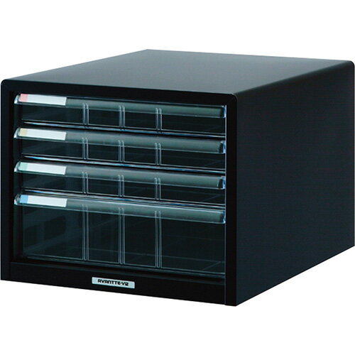 アバンテV2レターケース/B4タテ BL-44クロ クロ 浅3・深1段 Nakabayashi