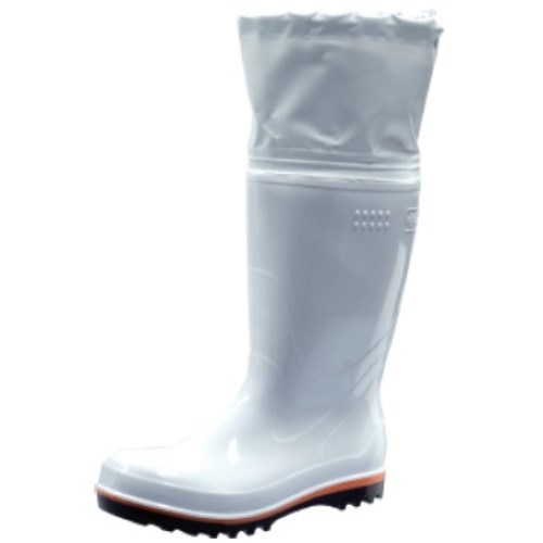 防滑衛生長靴ハイブリーダーガードカバー付 HB−501 白 23．5cm 弘進ゴム