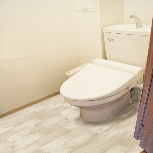 防水トイレ模様替えシート 床全面用 BKTW-90200 クリーム 90cmx200cm 明和グラビア