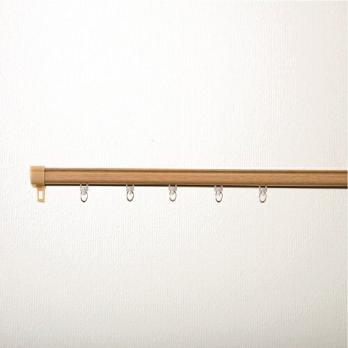 【法人限定】静音角型伸縮カーテンレール ナチュラル 4Mシングル ナチュラル 4Mシングル フルネス