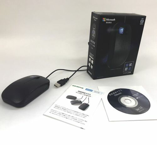 指紋認証マウス EMUC18-5BBB 黒黒 ECO DEVICE