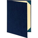 証書ファイル/2つ折り/スエード調 FSS-A4-B 紺 A4 Nakabayashi