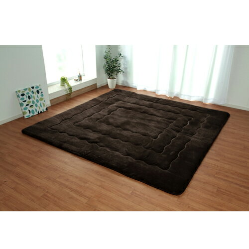 こたつ敷き布団 幅広ラグ ドーク ブラウン 220×260cm IKEHIKO