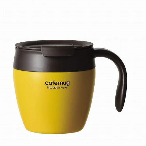 カフェマグアンティーク 真空蓋付マグカップ330(パンプキンイエロー) HB-4033 パンプキンイエロー マグカップ330 パール金属
