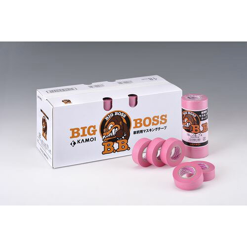 車輛塗装用マスキングテープ 小箱販売 70巻入 幅18mm×長さ18m BIG BOSS