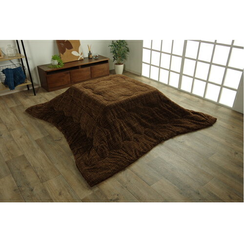 こたつ布団 ノート ブラウン 190×190cm IKEHIKO 洗える ずれないひも付き 無地調