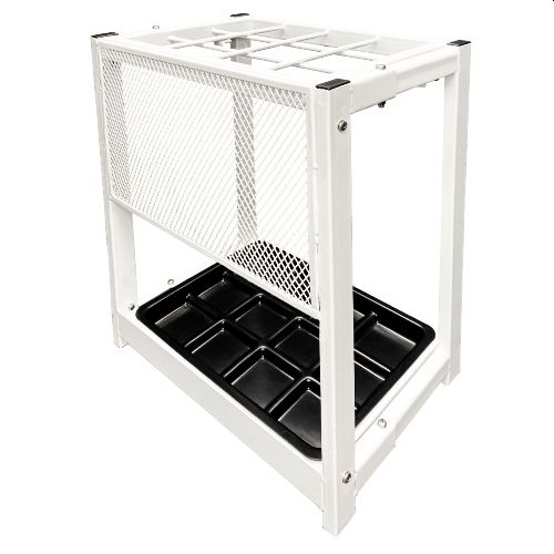 【法人限定】折りたためる傘立て12本 ホワイト シンプルなデザイン エントランス 傘立て 4256 (12本ホワイト) ホワイト 12本 T・K・M