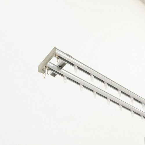 【法人限定】静音伸縮カーテンレール ミュート シルバー 3Mダブル シルバー 3Mダブル フルネス