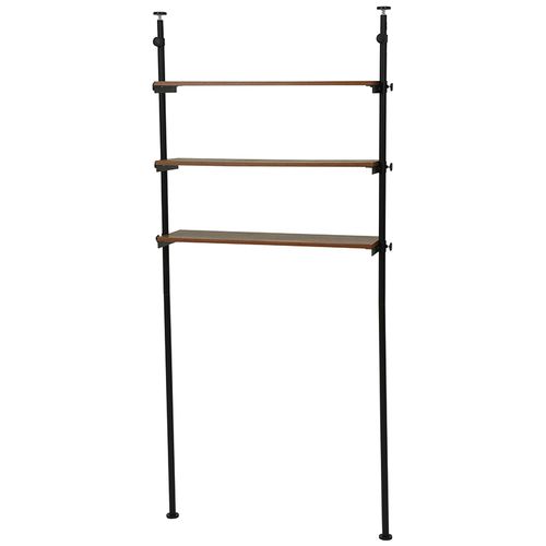 突っ張り洗濯機ラック KTR-3154BR ブラウン (約)幅90×奥行24×高さ187〜264cm HAGIHARA