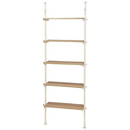 突っ張りラック KTR-3155WH ホワイト (約)幅70×奥行24×高さ187〜264cm HAGIHARA