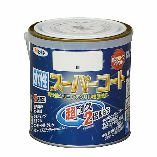 水性スーパーコート 0.7L 白 アサヒペン