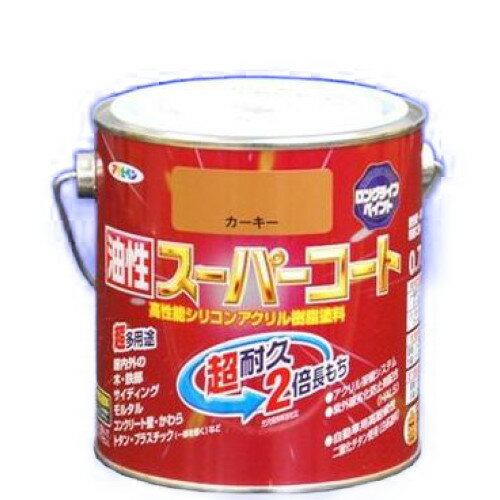油性スーパーコート 0.7L アトランティックブルー アサヒペン