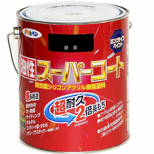 油性スーパーコート 1.6L 新茶 アサヒペン