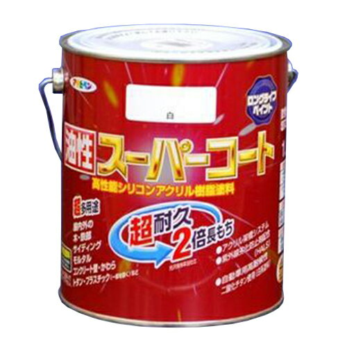 油性スーパーコート 1.6L ブルーグレー アサヒペン