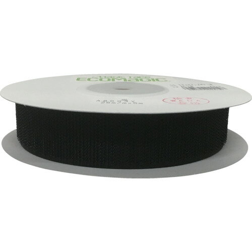 マジックテープボビン巻A 25mm×5m フック側 G16 ブラック ユタカメイク