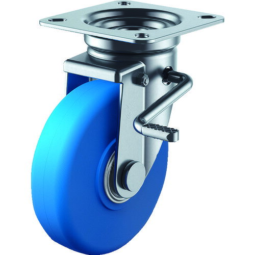 産業用キャスターダブルS付自在車200径MCナイロン車輪 MCBJB-200(R) ユーエイ