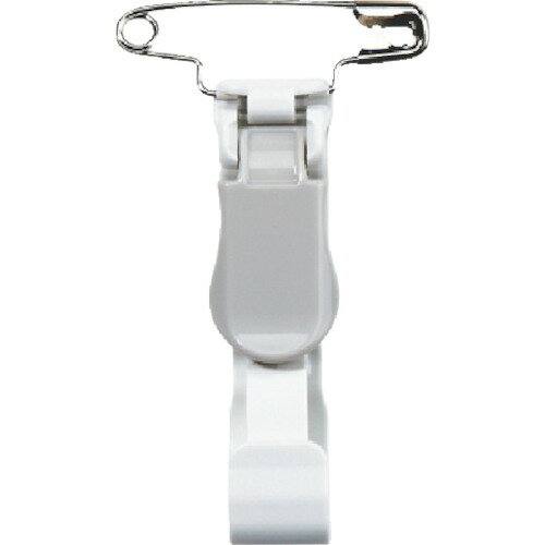 名札用プラクリップ 安全ピン付 灰 (10個入) NX13GY OP