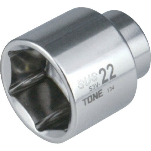 SUSソケット(6角) 差込角:9.5mm S3V08 対辺寸法:8mm TONE