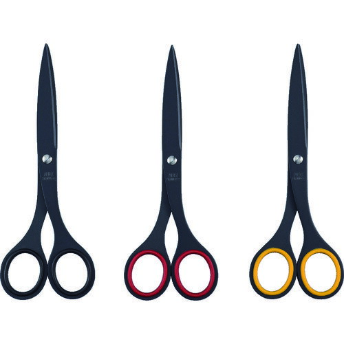 事務用はさみ(中)フッ素コート S−165F ブラック 11150B ALLEX