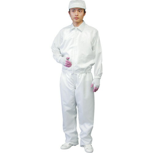 ジャケット(衿付)-白-4L BSC-41001-W-4L 4L ブラストン