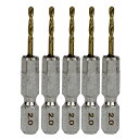 六角軸チタンコーティング鉄ドリル 極短 メチャみじ 2.0mm 5pcs サイズ:2.0mm SK11
