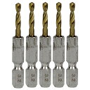 六角軸チタンコーティング鉄ドリル 極短 メチャみじ 3.2mm 5pcs サイズ:3.2mm SK11
