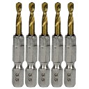 六角軸チタンコーティング鉄ドリル 極短 メチャみじ 3.5mm 5pcs サイズ:3.5mm SK11