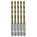 六角軸チタンコーティング鉄ドリル 普通 適長 ノーマル 4.0mm 5pcs サイズ:4.0mm SK11