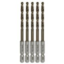 六角軸コバルトハイスステンドリル 普通 適長 ノーマル 4.5mm 5pcs サイズ:4.5mm SK11