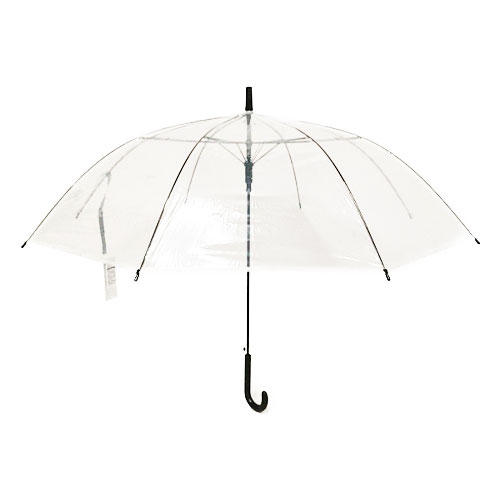 お買い得な透明ビニール傘です。 ●お買い得な透明ビニール傘です。 ●直径102cm。親骨長さ58.5cm。 ●生地撥水加工。 ●ワンタッチ式。 ●ご使用上の注意をご使用前に必ずお読みください。 ●常に周囲の安全を確認してご使用ください。 ●手元または骨の先端が壊れたまま使用しないでください。