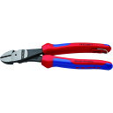 強力型ニッパー 落下防止 12度オフセット型 200mm 7422200TBK 硬線φ3.0mm/200mm クニペックス
