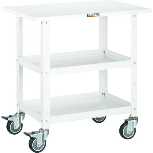 バーディワゴン 750X500 天板付 ウレタン車輪 YG色 BDW-972TU-YG TRUSCO