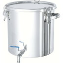 ステンレスタンク ストレート密閉タンク(ボールバルブ付) 10L CTHV-24 日東