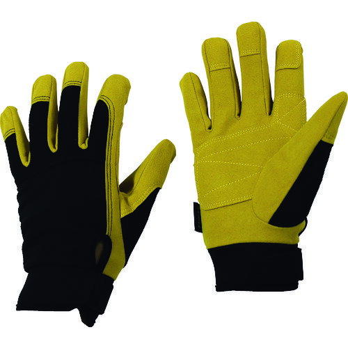 フーバー マイクロファイバーグローブ ストロングモデル ブラック/キャメル FB53BKCAM M おたふく