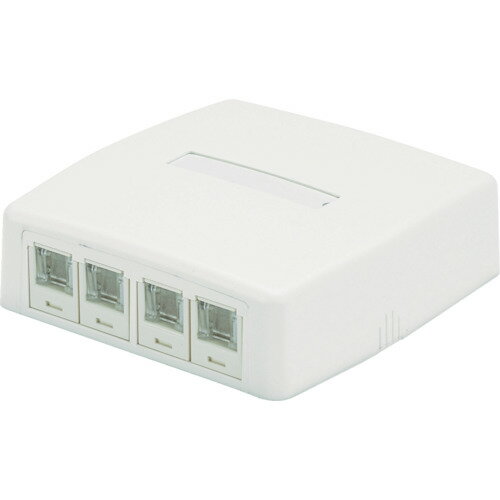 CAT6Aスプリングシャッター付きローゼットキット 4個口 白 JOQ4H6A00 JOQ4H6A00 パンドウイット