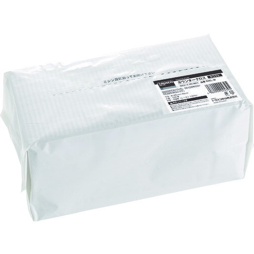 カウンタークロス ホワイト (100枚入) レーヨン100% KKLW 白 TRUSCO