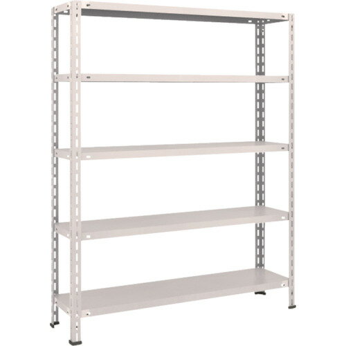 軽量棚 中棚ボルトレス型1200X300X1500 5段 ネオグレー L54V-15 TRUSCO