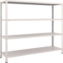 軽量棚 中棚ボルトレス型1800X450X1500 4段 ネオグレー L56X-14 TRUSCO(3)