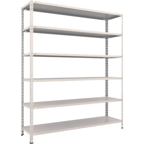 軽量棚 中棚ボルトレス型1800X450X2100 6段 ネオグレー L76X-16 TRUSCO