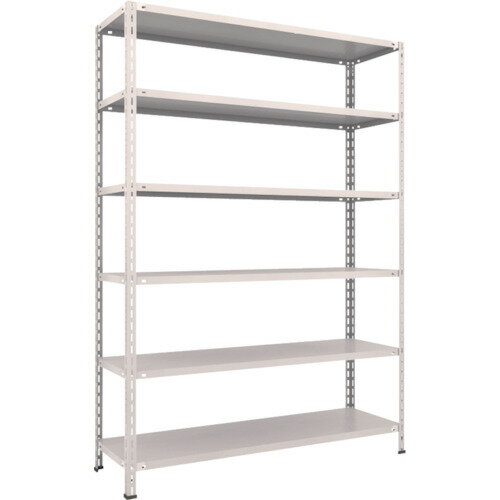 軽量棚 中棚ボルトレス型1500X450X2100 6段 ネオグレー L75X-16 TRUSCO